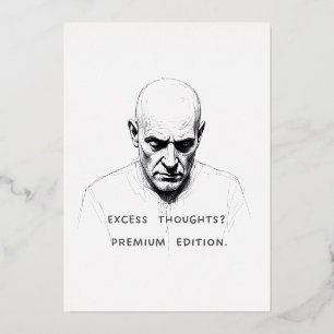 Carte De Vœux En Aluminium Pensées Excessives ? Édition Premium