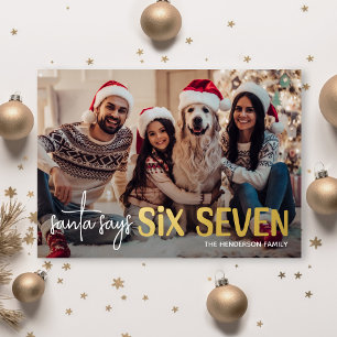 Carte De Vœux En Aluminium Père Noël drôle dit 67 Photo