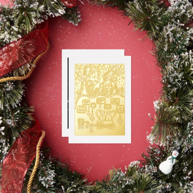Carte De Vœux En Aluminium Période de Noël (Insitu)