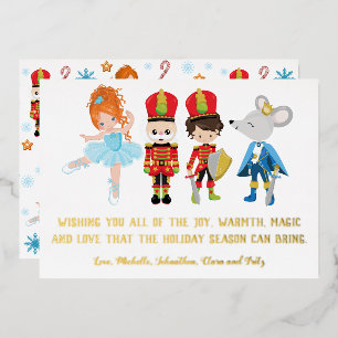 Carte De Vœux En Aluminium Personnalisé Nutcracker Ballet Noël