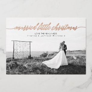 Carte De Vœux En Aluminium Petit Noël marié photo neuve