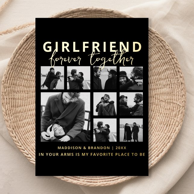 Carte De Vœux En Aluminium Petite amie Ensemble Pour Toujours Photo (Créateur téléchargé)