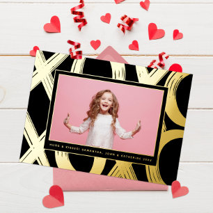 Carte De Vœux En Aluminium Photo Bold XOXO Valentine