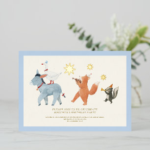 Carte De Vœux En Aluminium Photo de famille élégant Noël vert étoilé or