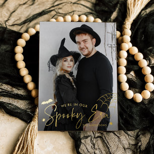 Carte De Vœux En Aluminium Photo de Halloween de l'ère effrayante mignonne