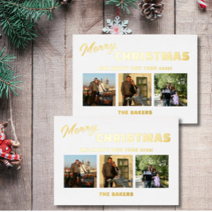 Carte De Vœux En Aluminium Photo de Joyeux Noël