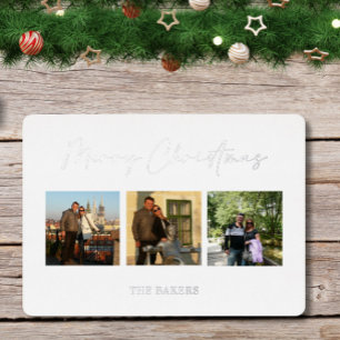 Carte De Vœux En Aluminium Photo de Joyeux Noël