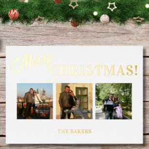 Carte De Vœux En Aluminium Photo de Joyeux Noël