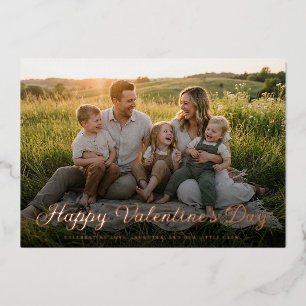 Carte De Vœux En Aluminium Photo de la Saint-Valentin avec cœurs aquarelle