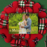 Carte De Vœux En Aluminium Photo de Mariage marié et brillant<br><div class="desc">Mariage marié et lumineux  Couple Carte photo. Photo du temple via Pixabay sous licence CC0 et doit être remplacée par votre propre photo</div>