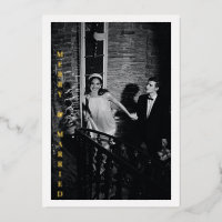 Photo de mariage moderne et glamour doré