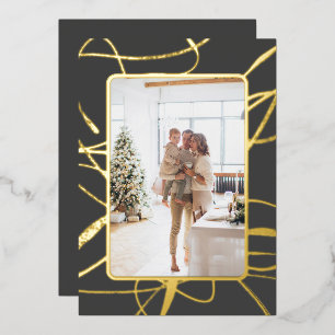 Carte De Vœux En Aluminium Photo de Noël époustouflant et sophistiqué