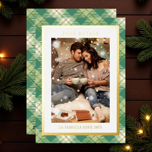 Carte De Vœux En Aluminium Photo de taran vert de Buon Natale