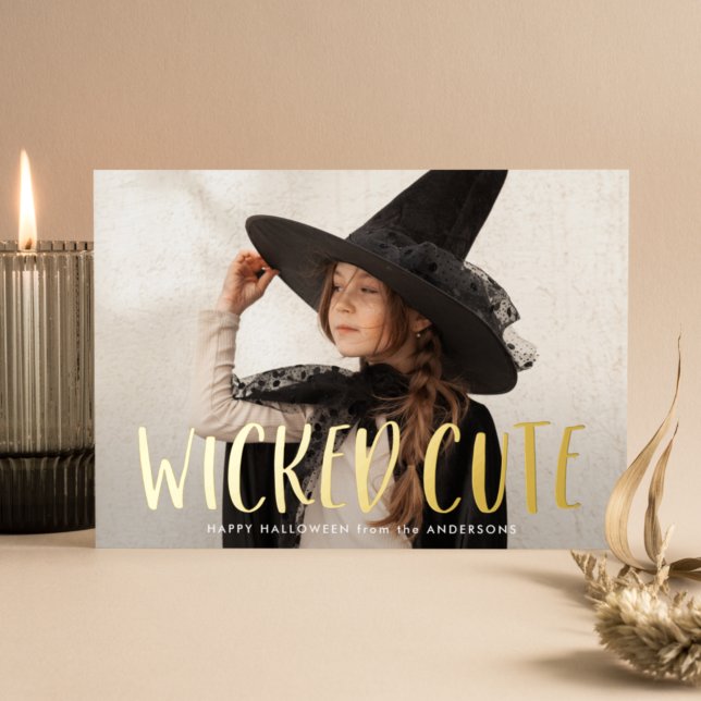 Carte De Vœux En Aluminium Photo de Wicked Cute Halloween (Créateur téléchargé)