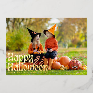 Carte De Vœux En Aluminium Photo élégant de joyeux Halloween