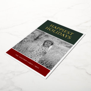 Carte De Vœux En Aluminium Photo en bloc de couleur