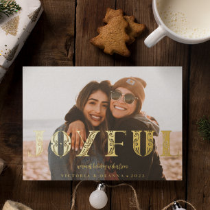 Carte De Vœux En Aluminium Photo Filigree joyeux