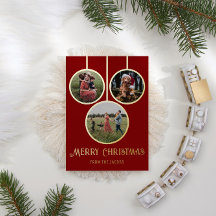 Photo moderne Joyeux Noël Bauble