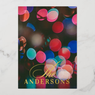 Carte De Vœux En Aluminium Photo moderne Joyeux Père Noël Gradient