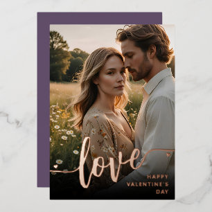 Carte De Vœux En Aluminium Photo personnalisé Joyeuse Saint-Valentin Amour