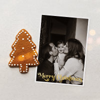 Photo verticale simple classique Joyeux or de Noël