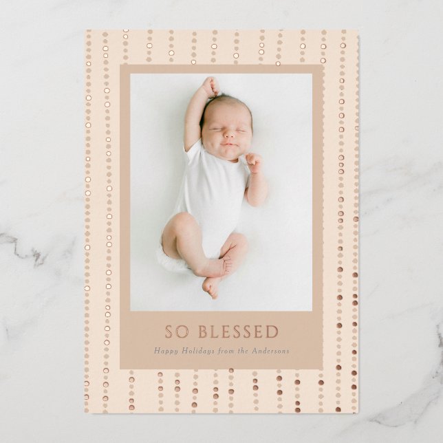 Carte De Vœux En Aluminium Polka si bienheureuse (Recto)