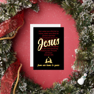 Carte De Vœux En Aluminium POUR NOUS JÉSUS Noël