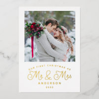 Premier Mariage de Noël marié Faire-part