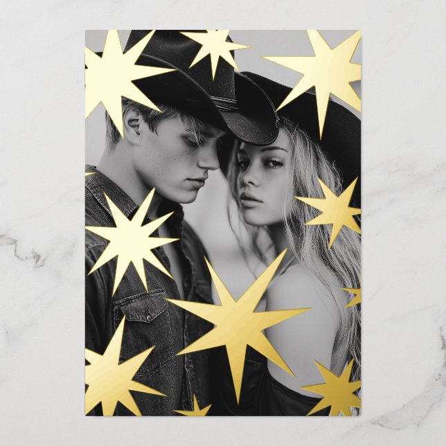 Carte De Vœux En Aluminium Que vos journées soient joyeuses et brillantes feu (Recto)