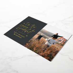 Carte De Vœux En Aluminium Reconnaissant moderne minimal élégant script fo