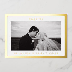 Carte De Vœux En Aluminium Remerciements pour mariage Ajouter votre photo