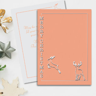 Carte De Vœux En Aluminium Rennes Modernes - Argent de Noël Minimaliste