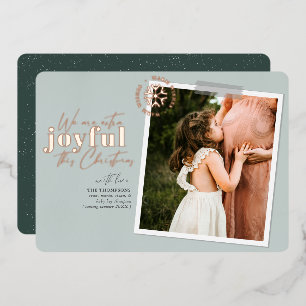 Carte De Vœux En Aluminium Rose de Faire-part de grossesse vert extra-joyeux