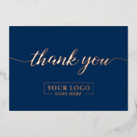 Rose Gold Bleu Nuit Logo Entreprise personnalisé