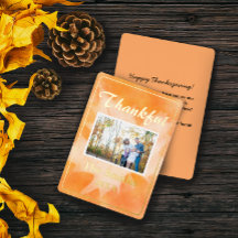 Russe aquarelle Orange Automne Photo Thanksgiving