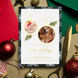 Carte De Vœux En Aluminium Rustique Plaid Noël 2 Animaux de compagnie Photos<br><div class="desc">Notre enchanteresse Carte de voeux de Noël personnalisée avec les photos de votre animal de compagnie est une façon délicieuse de répandre la joie de vacances et de laisser une impression durable sur vos amis et votre famille. Cette belle carte est ornée d'un arrière - plan écossais rustique et de...</div>