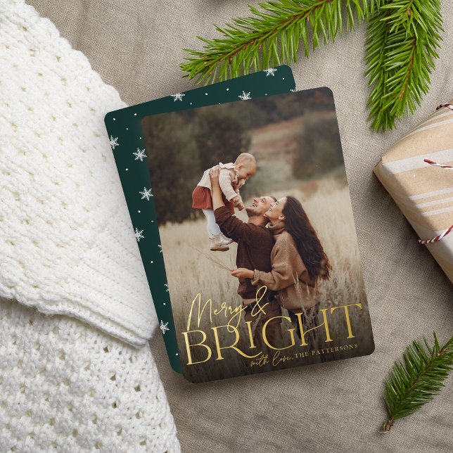 Carte De Vœux En Aluminium Salutation festive | Joyeuse et brillante photo ve (Créateur téléchargé)