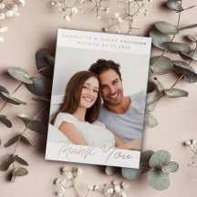 Script minimaliste Merci Mariage personnalisé