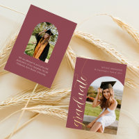 Script photo Mauve Pink Modern Arch Graduation
