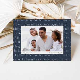 Carte De Vœux En Aluminium Sept principes photo horizontale Kwanzaa