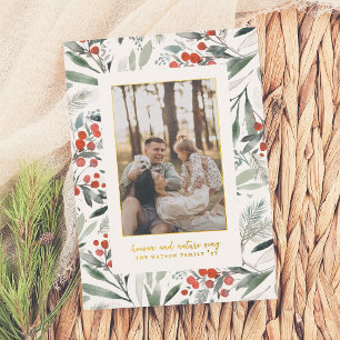 Carte De Vœux En Aluminium Shiny Heaven & Nature Chante Photo de Noël