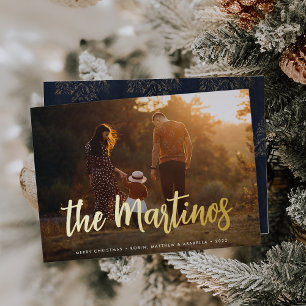 Carte De Vœux En Aluminium Signature esquissée décontractée Photo horizonta