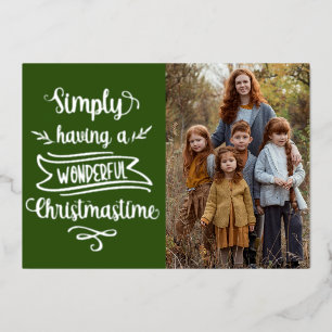 Carte De Vœux En Aluminium Simplement avoir une merveilleuse photo de Noël en