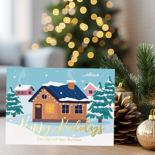 Carte De Vœux En Aluminium Société Immobilière Personnalisée Joyeuses Fêtes O