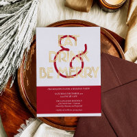 Solive Eat Drink et Be Merry Christmas Gold
