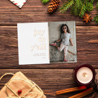 Southern Sweetness Joie à Y'all Photo Holiday Card