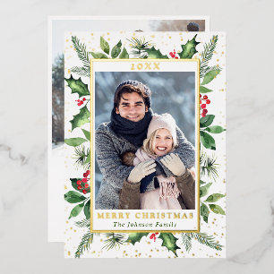 Carte De Vœux En Aluminium Sparkel Joyeux Noël PHOTO de voeux Or