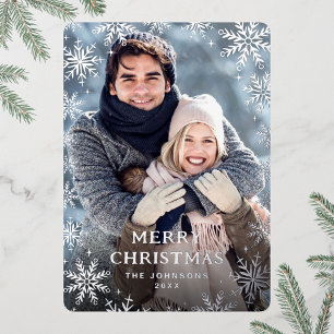 Carte De Vœux En Aluminium Sparkt Joyeux Noël PHOTO Salutation Argent