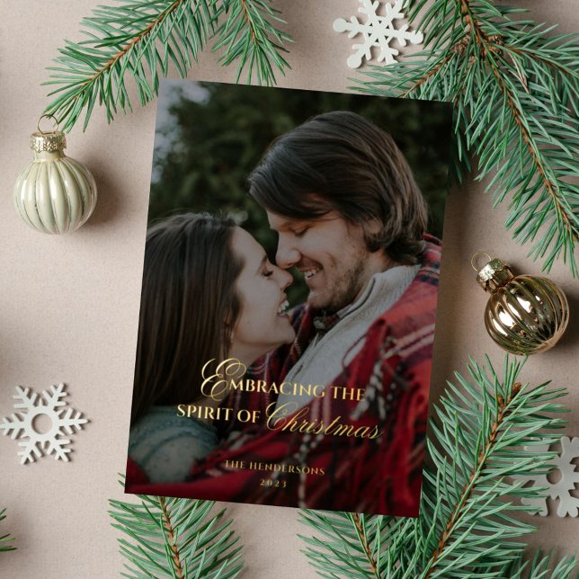 Carte De Vœux En Aluminium Spirit of Christmas Gold (Créateur téléchargé)