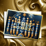 Carte De Vœux En Aluminium Tableau de Hanoukka Menorah Abstraite<br><div class="desc">Tableau de Hanoukka Menorah Abstraite</div>